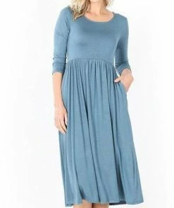 Zenana Kennedy Pleat Midi Dress Apparel 25 Zenana Kennedy Pleat Midi Dress Apparel