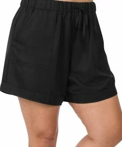 Zenana Trousers + Leggings + Denim Building Empires Woven Drawstring Shorts