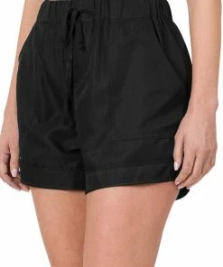 Zenana Trousers + Leggings + Denim Building Empires Woven Drawstring Shorts