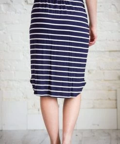 Zenana Dresses + Skirts + Jumpsuits Navy Stripe Tulip Skirt 9 Zenana Dresses + Skirts + Jumpsuits Navy Stripe Tulip Skirt