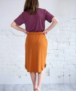 Zenana Tulip Hem Skirt W/ Pockets Apparel