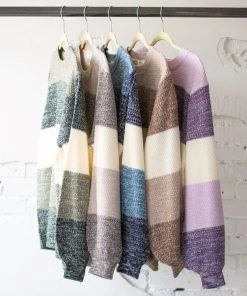 Zenana Apparel Melange Color Block Sweater