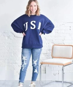 Zenana Comfy USA Sweatshirt