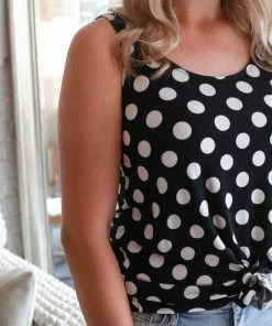 Zenana Apparel My Perfect Day Polka Dot Tank In Black 8 Zenana Apparel My Perfect Day Polka Dot Tank In Black