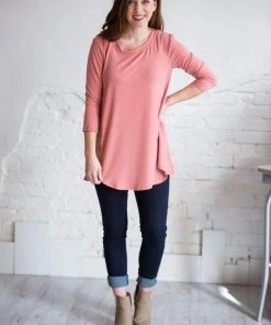 Zenana Tops Delilah Dolphin Hem Top