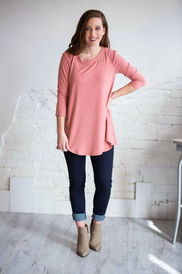 Zenana Tops Delilah Dolphin Hem Top 2 Zenana Tops Delilah Dolphin Hem Top