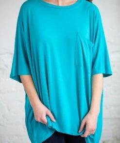 Zenana Tops Etta Pocket Luxe Tee