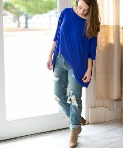Zenana Tops Etta Pocket Luxe Tee