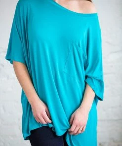 Zenana Tops Etta Pocket Luxe Tee