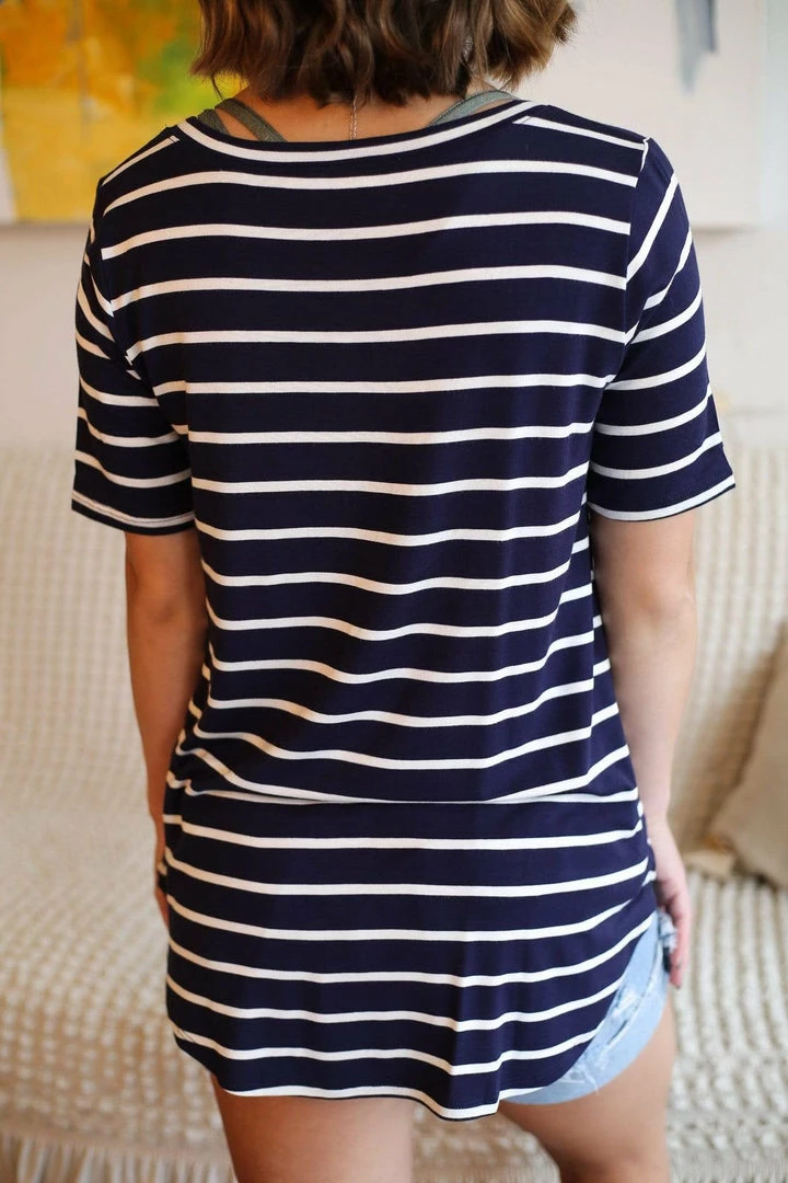 Zenana Apparel Laurel Stripe V-Neck 8 Zenana Apparel Laurel Stripe V-Neck