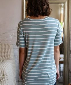 Zenana Apparel Laurel Stripe V-Neck 46 Zenana Apparel Laurel Stripe V-Neck