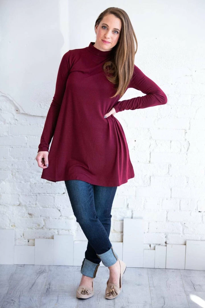 Zenana Long Sleeve Mock Neck Top 4 Zenana Long Sleeve Mock Neck Top