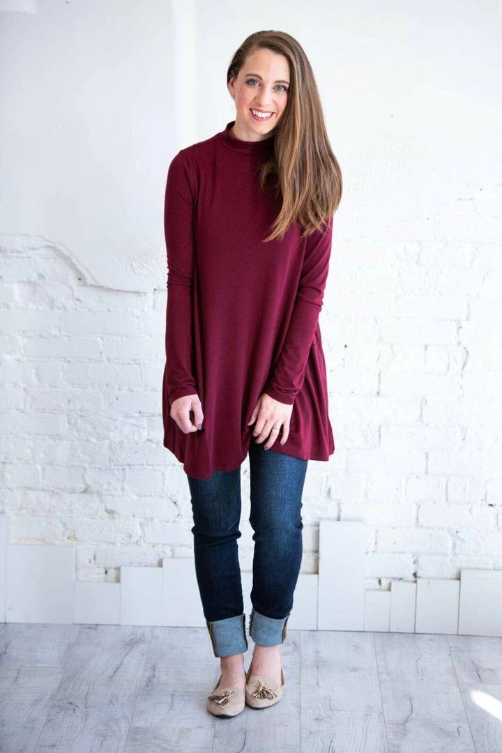 Zenana Long Sleeve Mock Neck Top 5 Zenana Long Sleeve Mock Neck Top