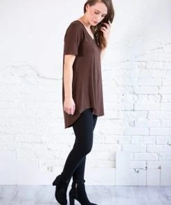 Zenana Luxe Short Sleeve V-Neck 19 Zenana Luxe Short Sleeve V-Neck