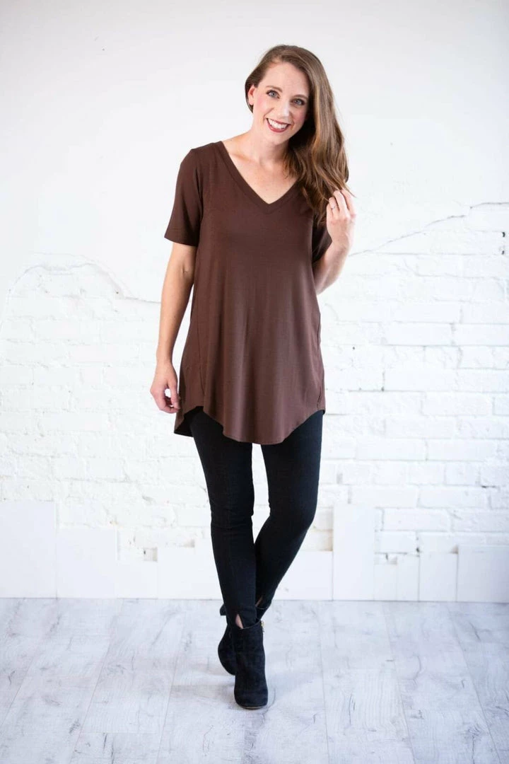 Zenana Luxe Short Sleeve V-Neck 9 Zenana Luxe Short Sleeve V-Neck