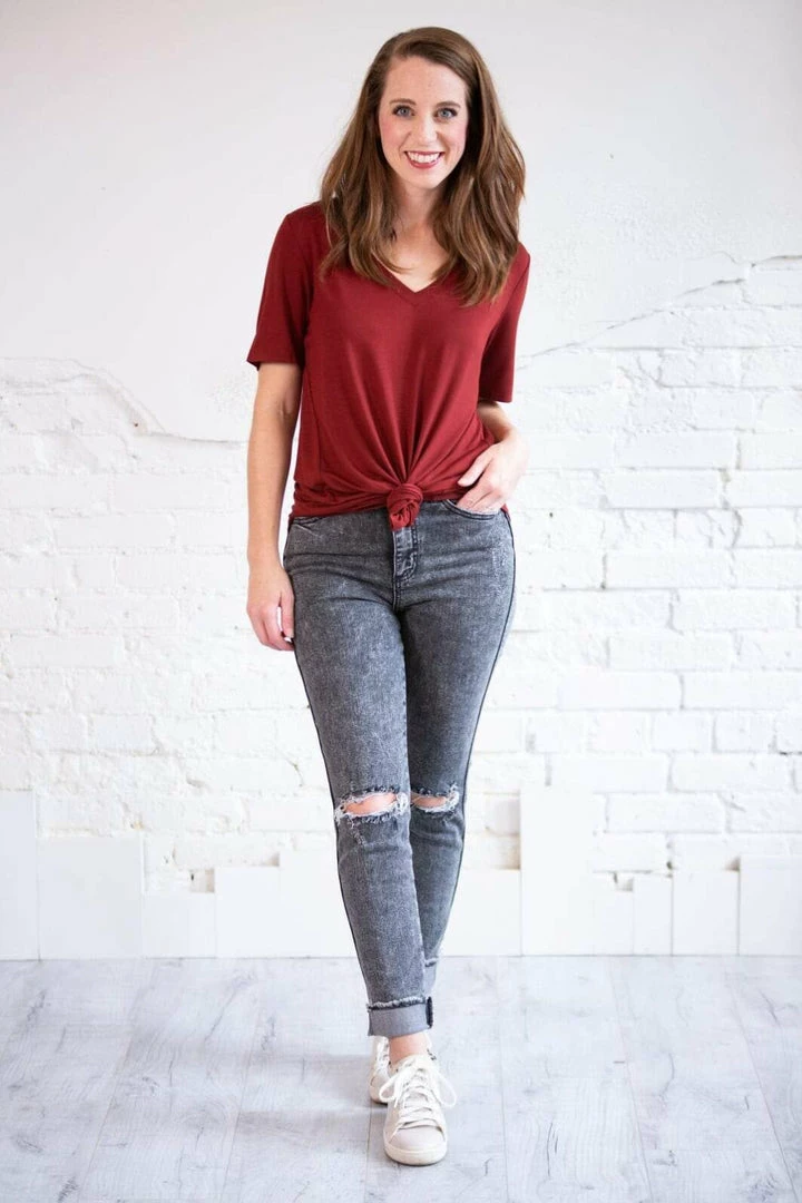 Zenana Luxe Short Sleeve V-Neck 7 Zenana Luxe Short Sleeve V-Neck