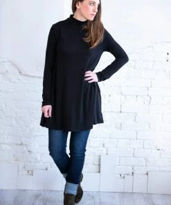 Zenana Long Sleeve Mock Neck Top