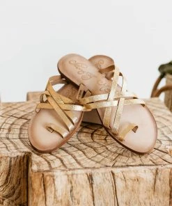 Apparel Naughty Monkey Zooche Sandal In Gold